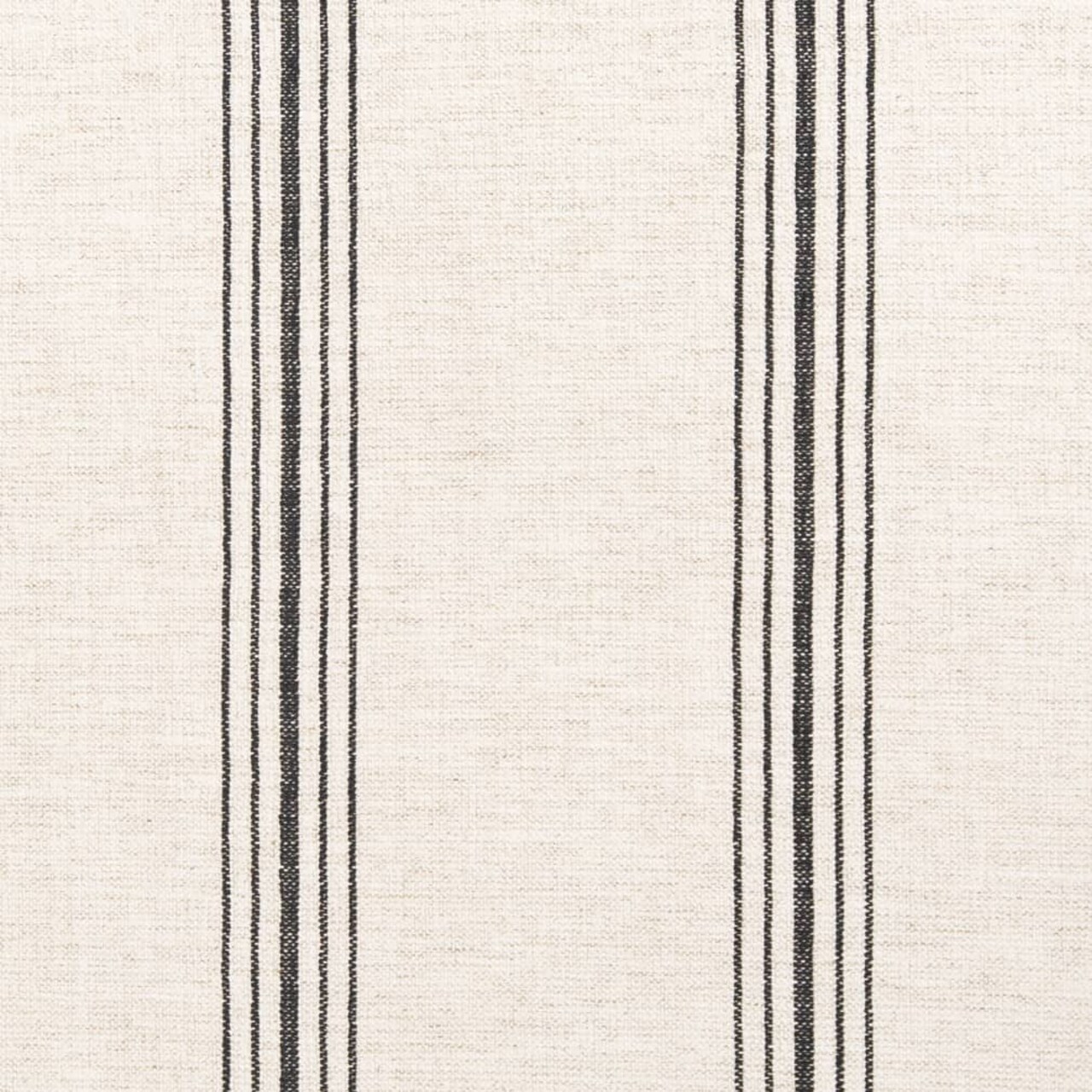 Hampton Charcoal - Grey & Silver Stripe Upholstery Fabric 54 Inches"